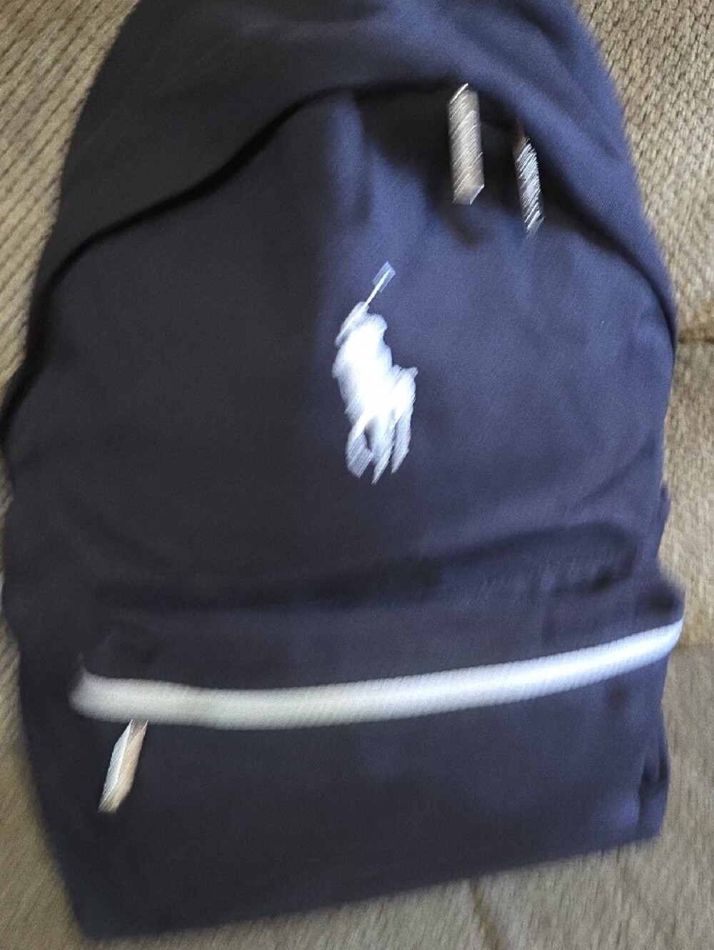 Polo by Ralph Lauren Navy Backpack Polo Player Logo Nwt Father Day Hiking Bag - Picture 4 of 11